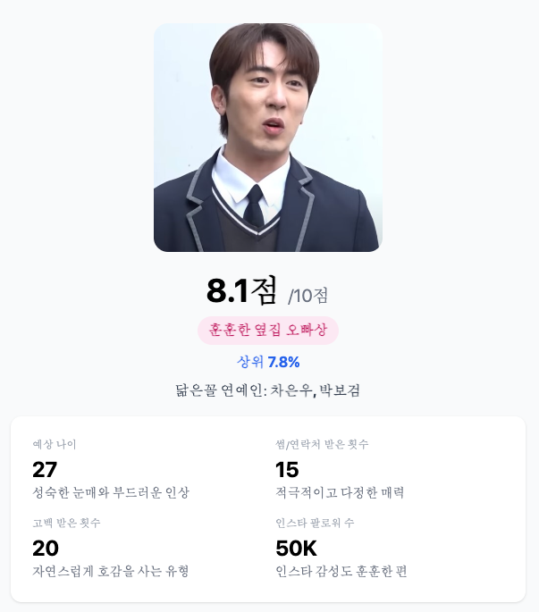 김원훈 결과 예시